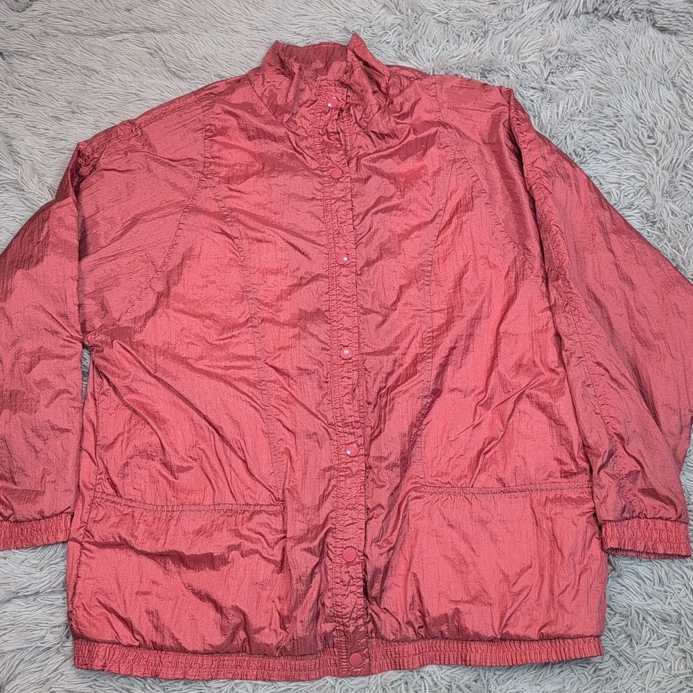 Vintage Tudor Court Jacket Womens XL Windbreaker Snap Up Casual Comfort Pockets‎